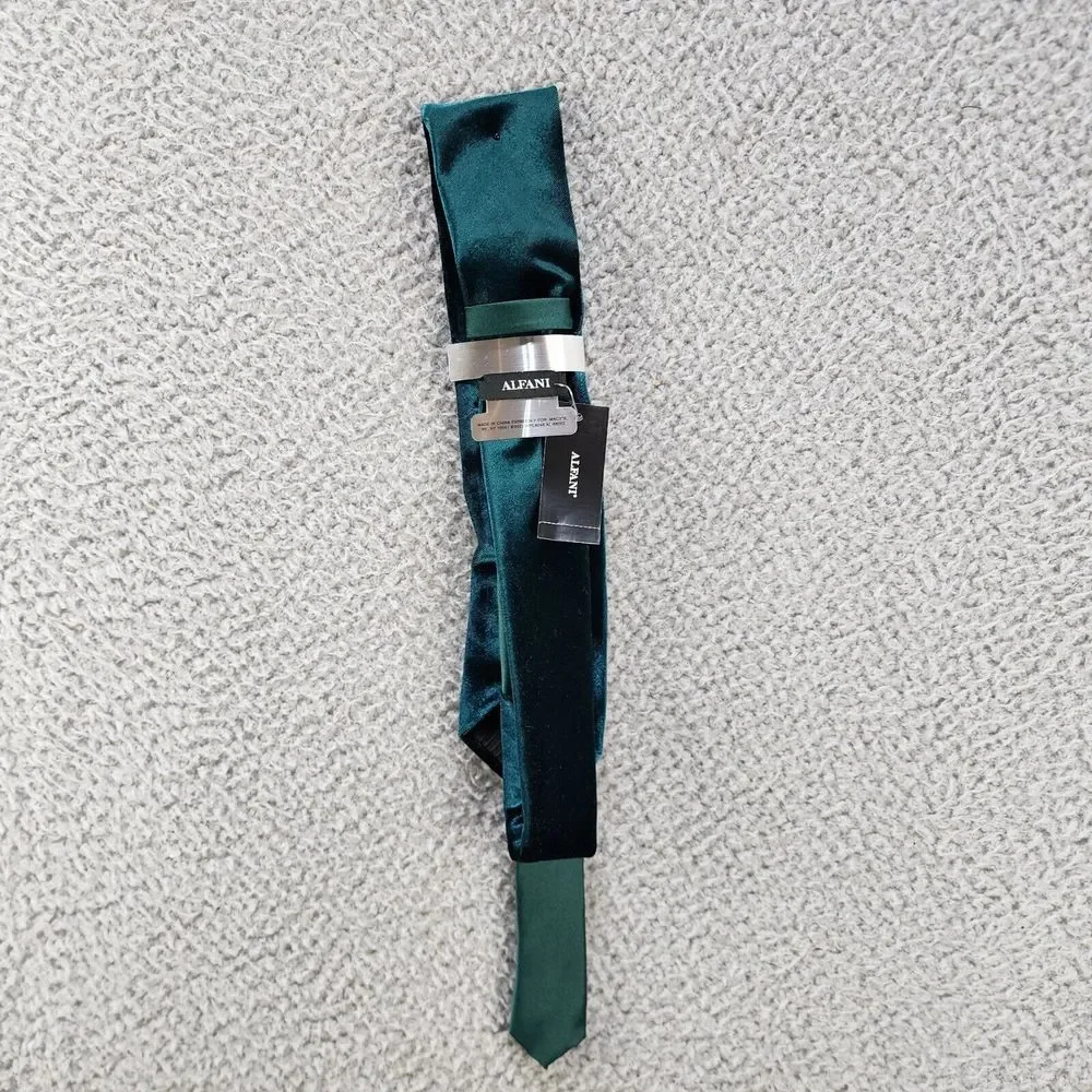 Alfani Cameo Velvet Slim Necktie Men's One Size Hunter~